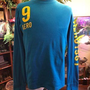 Mens Blue/Yellow Longsleeve Shirt. Size Small. Aeropostale